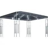 Syfax Pavillon mit LED-Lichterkette 400x300 cm Anthrazit