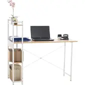 CLP Schreibtisch Poe mit Regalen natur