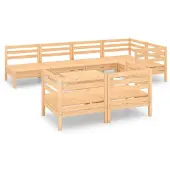 vidaXL 8-tlg. Garten-Lounge-Set Massivholz Kiefer