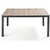 Oviala 6-Sitzer-Gartentisch aus Aluminium und Keramik Braun - Tivoli