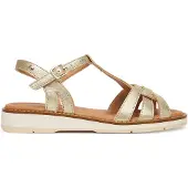 Pikolinos für Damen. W9B-0789CL Goldene Roquetas Sandalen aus Leder (39), Beige, 1 bis 3 cm, Schnalle, Lässig