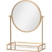 4Living Kosmetikspiegel mit Tablett GEMMY, Ø 20 cm