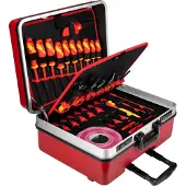 Neo Tools Werkzeug Set von Elektroautos - Profi Alu Werkzeugkoffer Werkzeugkasten - 51-teilig