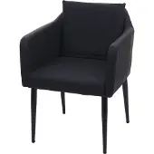Mendler Esszimmerstuhl MCW-H93, Küchenstuhl Lehnstuhl Stuhl Kunstleder schwarz