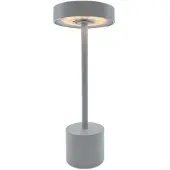 Lumisky Kabellose Tischleuchte – – ROBY GRAY – H 30 cm – Touch-Funktion in Aluminium – Hellgrau – LED