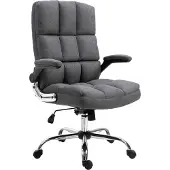 Mendler Bürostuhl HWC-J21, Chefsessel Drehstuhl Schreibtischstuhl, höhenverstellbar Stoff/Textil dunkelgrau
