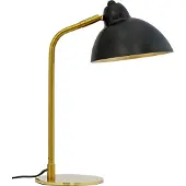 Dyberg Larsen Futura Tischlampe klein, schwarz/messing - , Futura, Schwarz, für Wohnzimmer, Metall, Skandinavisch