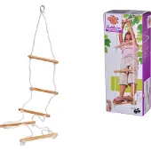 Eichhorn Strickleiter "Outdoor", braun (holzfarben, weiß), Leitern, Kinder, B/H/L: 170cm, Kunststoff, Massivholz, Strickleiter, H:170cm