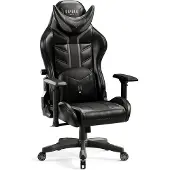 Diablo X-Ray Gaming Stuhl Bürostuhl Schreibtischstuhl 4D Armlehnen Ergonomisch Kunstleder Belastbarkeit bis 150 kg Farbe: Schwarz-grau, Größe Normal