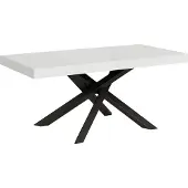 Itamoby Volantis Ausziehtisch 200/460x90 cm Esche weiß Beine anthrazit