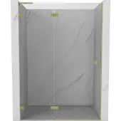 Mexen Lunar L Duschpendeltür links 135 cm, transparent, gebürstet gold - 834L-135-000-55-00-L