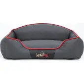 HOBBYDOG Hundekissen Hundebett Hundekorb Hundesofa für Haustier Hunde Waschbar - Elite - 84 x 65 x 28 cm [Größe: XL] - Grau mit Schwarz