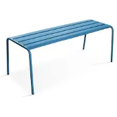 Oviala Gartenbank aus pulverbeschichtetem Stahl Pazifisch blau - Palavas
