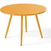 Oviala Runder Gartentisch von 40 cm aus pulverbeschichtetem Stahl GELB - Palavas