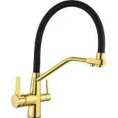 Mexen Duo Küchenarmatur, gold/schwarz - 671701-57