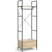 Vicco Kleiderschrank Enya Holz 60 x 180 cm mit Schublade, Model 50125