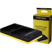 PATONA Smart Dual LCD USB Ladegerät für Canon LP-E12