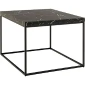 Ebuy24 Barossa Couchtisch 60cm Marmor Nachbildung schwarz.