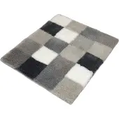 Kleine wolke Badematte "Caro", rutschhemmend beschichtet, fußbodenheizungsgeeignet, Badteppich, modernes Karo-Muster, Pastell-Farben, waschbar