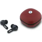 BMW Headphones Bluetooth TWS Leather Metal Logo ENC red
