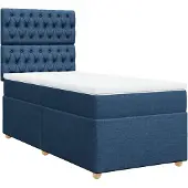 Syfax Boxspringbett mit Matratze Blau 100x200 cm Stoff