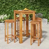vidaXL "2024"cloris 5-tlg. Gartenbar-Set Massivholz Akazie - Gartenmöbelgarnituren CHY91145623