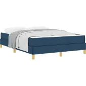 Syfax Boxspringbett mit Matratze Blau 140 x 190 cm Stoff