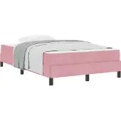 Syfax Boxspringbett mit Matratze Rosa 120 x 200 cm Stoff