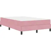 Syfax Boxspringbett mit Matratze Rosa 120 x 220 cm Stoff