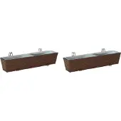 Syfax Balkon 2 pcs 80 x 17 x 17 cm Metall