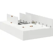 vidaXL Aufbewahrungsbettgestell Weiß 120 x 200 cm Holzwerkstoff