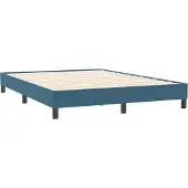 Syfax Bettgestell ohne Matratze Dunkelblau 140x210 cm Samt