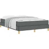 Syfax Boxspringbett mit Matratze Dunkelgrau 140 x 190 cm Stoff