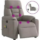 Syfax Massagesessel Elektrisch Taupe Stoff