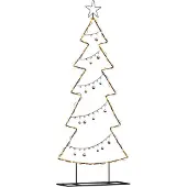 Syfax Metall Weihnachtsbaum mit Ständer Schwarz 150 cm Stahl