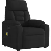 Syfax Massagesessel Schwarz Mikrofasergewebe
