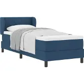 Syfax Boxspringbett mit Matratze mit Kopfteil Blau 80 x 200 cm Stoff