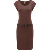Ragwear Sommerkleid "Tagg" Eingrifftaschen Damen Kurzarm-Kleid mit Taillengürtel und Taschen