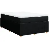 Syfax Boxspringbett mit Matratze Schwarz 120x200 cm Stoff
