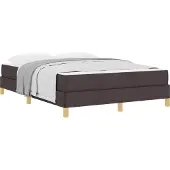 Syfax Boxspringbett mit Matratze Dunkelbraun 140 x 190 cm Stoff