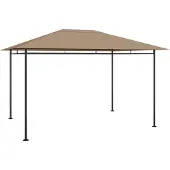 PUEAZU Pavillon 384x281x270 cm Taupe 180 g/m² - Pavillons & Partyzelte &26887