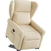 Syfax Relaxsessel mit Aufstehhilfe Creme Stoff