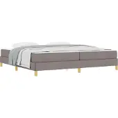 Syfax Boxspringbett mit Matratze Taupe 200 x 200 cm Stoff
