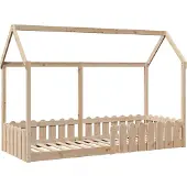 Syfax Kinderbett Hausbett 80x200 cm Massivholz Kiefer