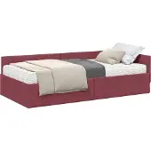 Syfax Eckbettgestell mit Matratze Sonstiges 2 pcs Grau Stoff