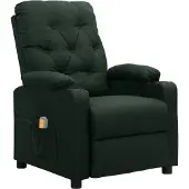 Syfax Massagesessel Dunkelgrün Stoff