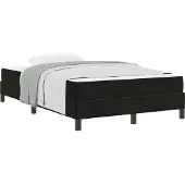 Syfax Boxspringbett mit Matratze Schwarz 120 x 200 cm Stoff