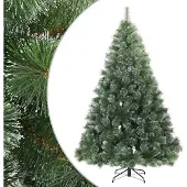 Syfax Künstlicher Scharnier-Weihnachtsbaum schneebedeckt Grün 210 cm