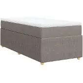 Syfax Boxspringbett mit Matratze Taupe 100x200 cm Stoff
