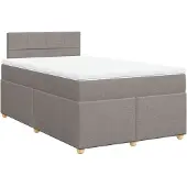 Syfax Boxspringbett mit Matratze Taupe 120x190 cm Stoff